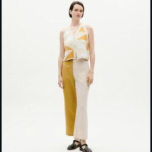Thinking Mu NWT Mariam Patchwork Pants -Yellow, Size EU 38/US 6